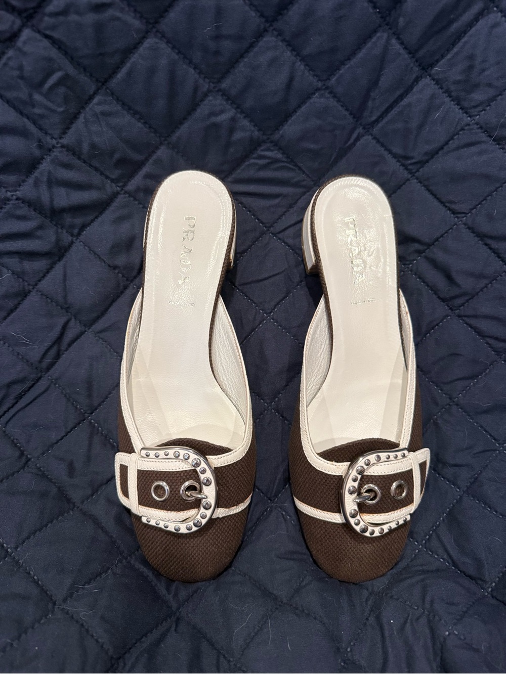 Prada Biarritz Mules EUC